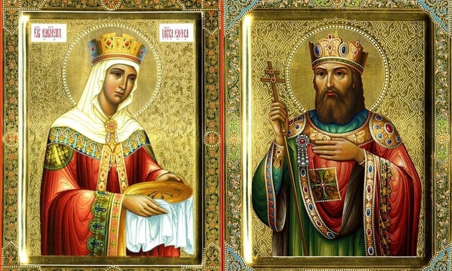 Равноапостольные царь Константин (†337) и матерь его царица Елена (†327)