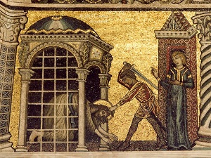Усекновение главы Иоанна Предтечи. Мозаика баптистерия Сан Джованни, Флоренция.