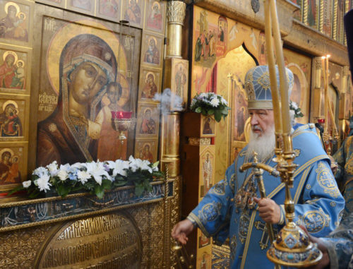 Патриаршее служение в праздник Казанской иконы Божией Матери в Казанском соборе на Красной площади